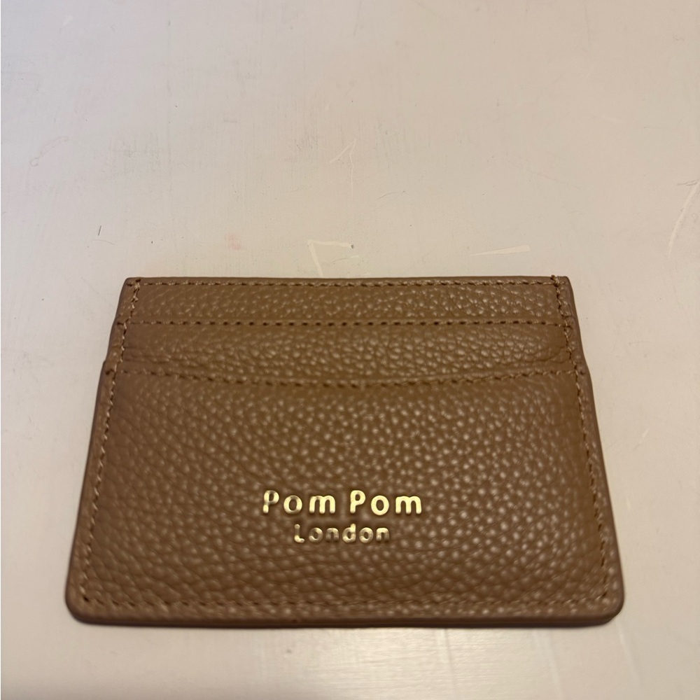 Pom Pom London Tan Leather Card Holder